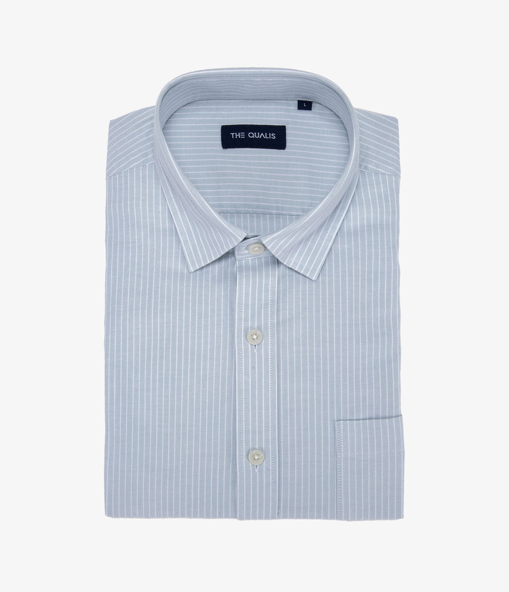 Camisa Hombre Oxford Regent M/Larga Rayas Verde