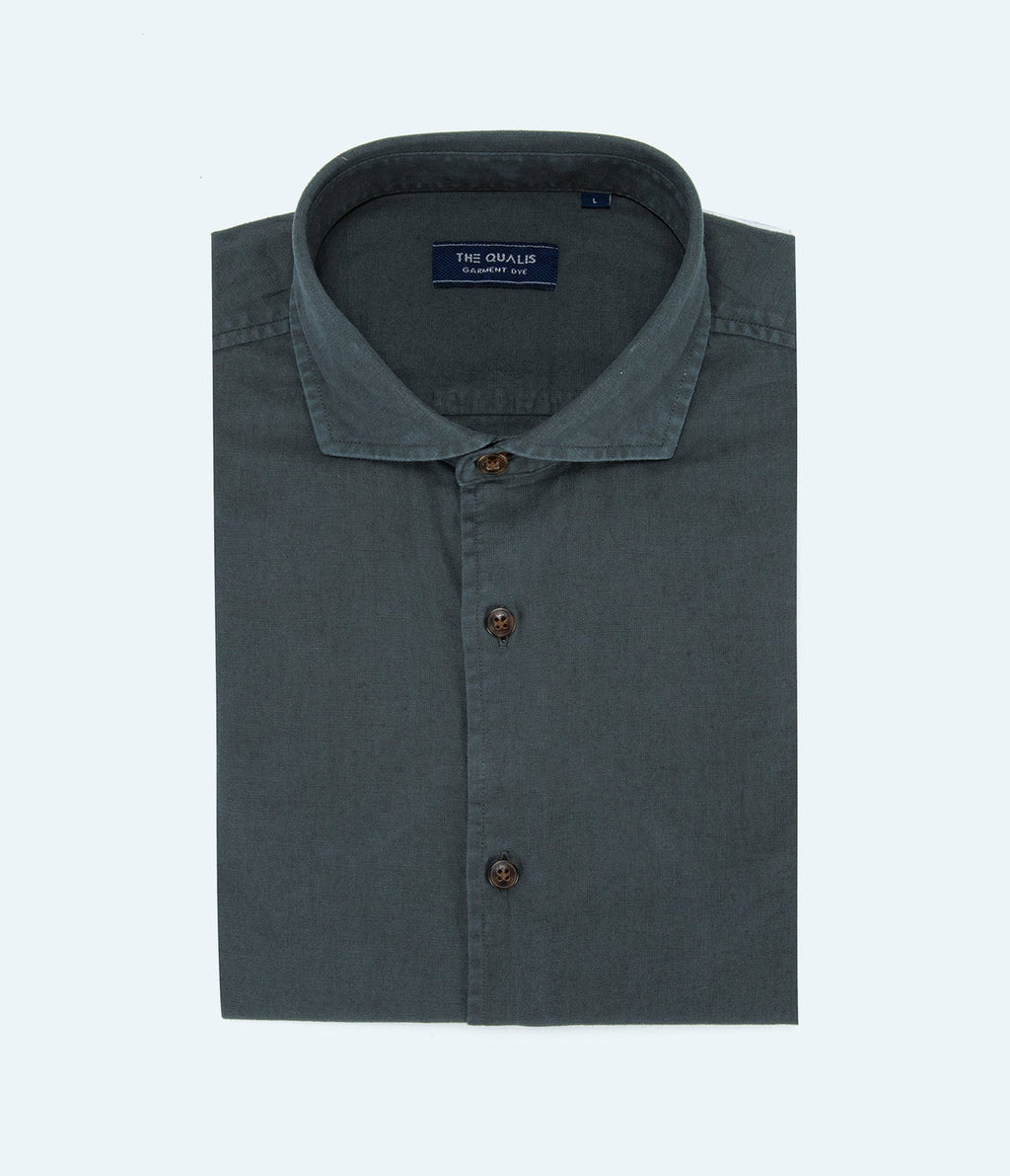 Camisa Hombre Silven M/Larga Verde Oscuro