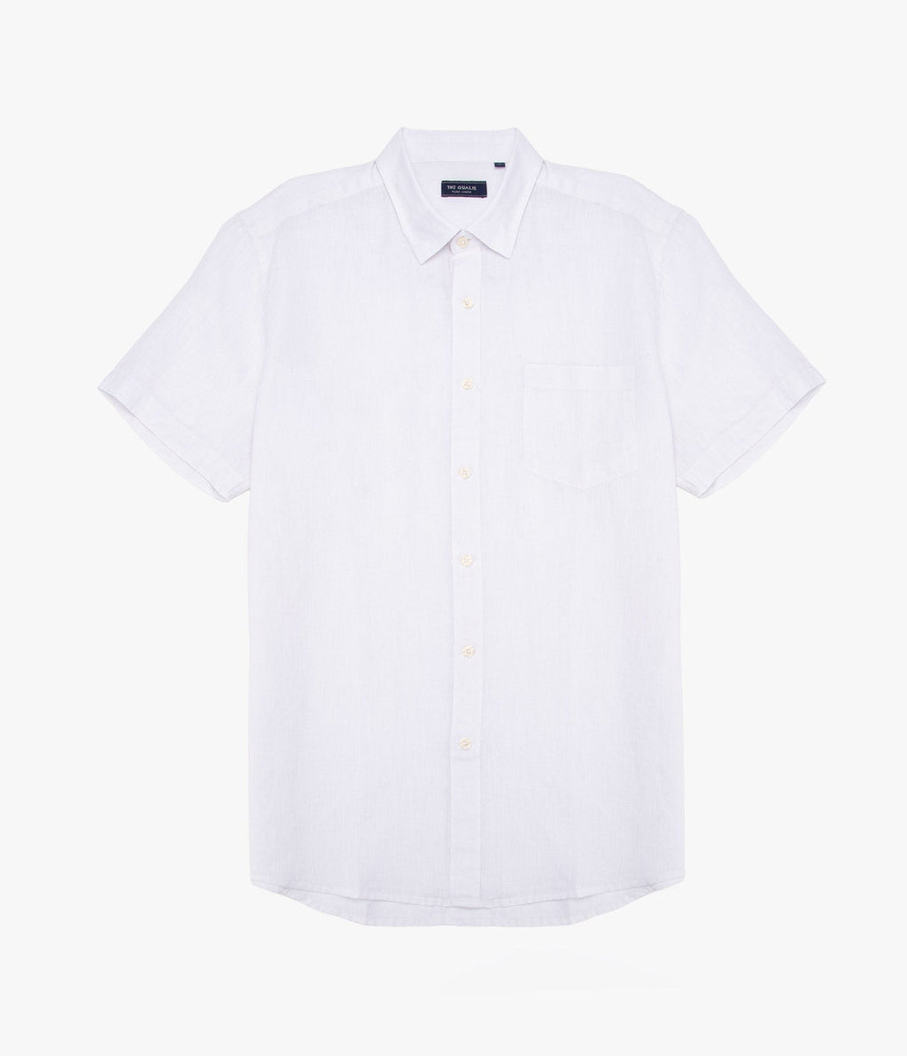 Camisa Hombre Lino Sintra M/Corta Blanco