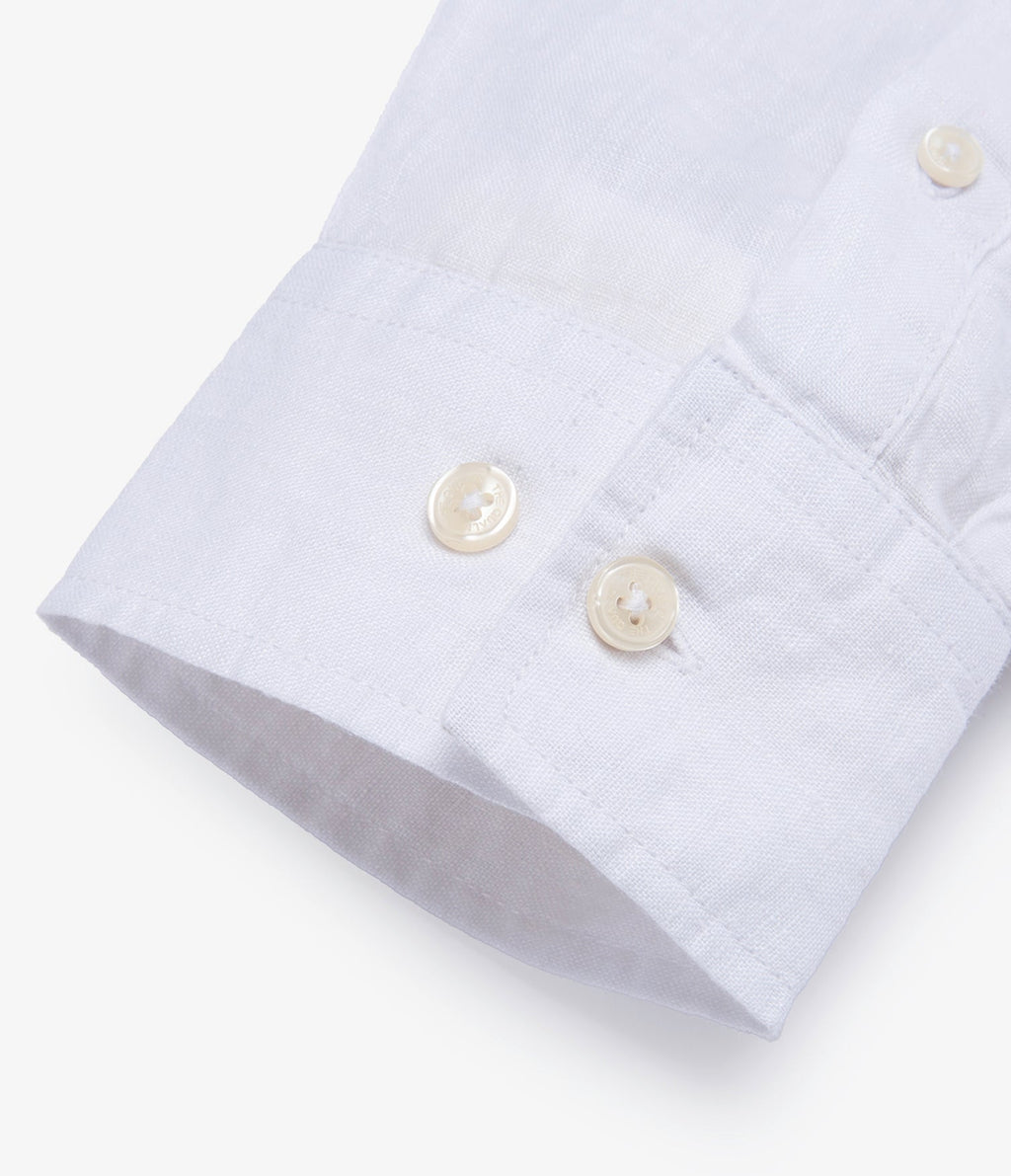 Camisa Hombre Lino Soria Blanco